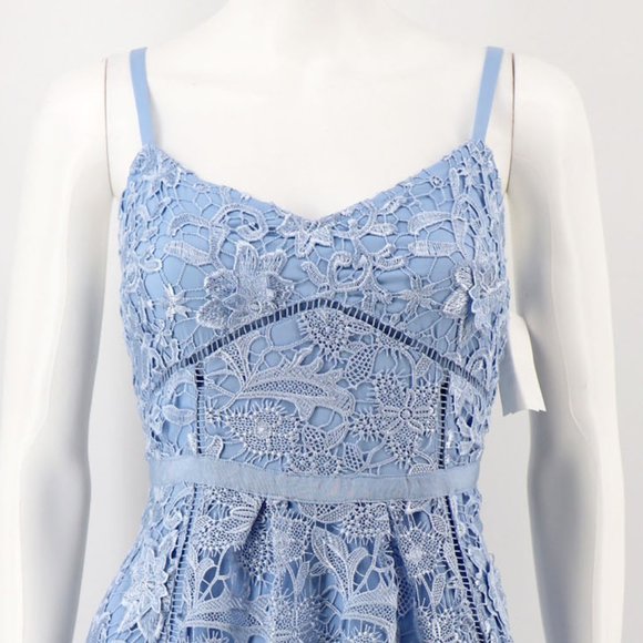 Ted Baker NEW Pale Blue Valens Lace Midi Dress - Picture 3 of 12